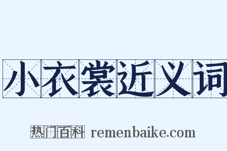 小衣裳近义词是什么意思的图片